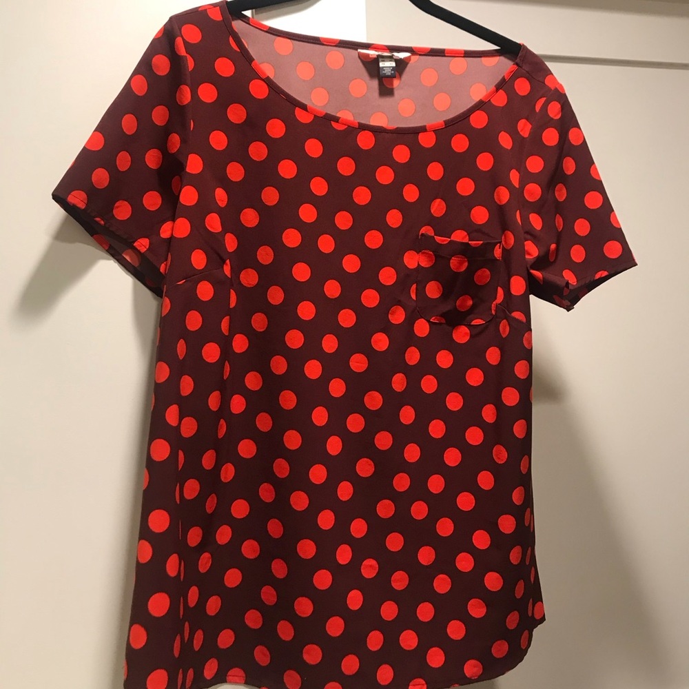 Canvas - Lands End polka dot top
